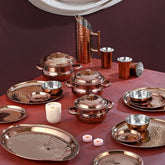 Premium 51 - Piece Stainless Steel PVD Rose Gold Dinner Set - CROCKERY WALA AND COMPANY