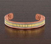 Pure Copper & Brass Healing Cuff Bracelet D3 - CROCKERY WALA AND COMPANY