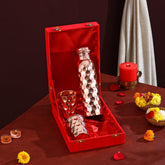 PURE COPPER DAIMOND DESIGN WATER BOTTLE SET - CROCKERY WALA AND COMPANY