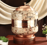 Pure Copper Dispenser Meena Finish Designer 18 Litres - CROCKERY WALA AND COMPANY