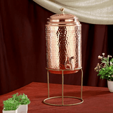 Pure Copper Full Hammer Water Dispenser With Stand 18L - CROCKERY WALA AND COMPANY