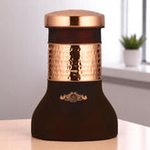 Pure Copper Lily Jar Velvet Finish for Elegant Storage - CROCKERY WALA AND COMPANY
