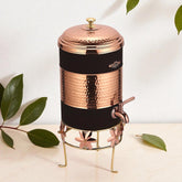 Pure Copper Water Dispenser 7 Litres With Stand Designer - CROCKERY WALA AND COMPANY