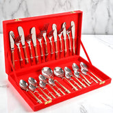 Pure Copper Steel Hammered Cutlery Set for 6 People CROCKERY WALA AND COMPANY