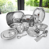 CROCKERY WALA AND COMPANY Laser Stainless Steel Dinner Set crockerywala.com
