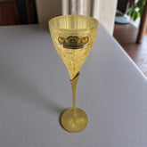 Pure Brass Embossed Goblet Champagne Wine Glass for Parties Crockery Wala And Company