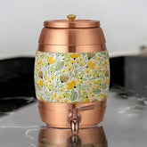 Pure Copper Water Dispenser Cooler by Crockery Wala Yellow CROCKERY WALA AND COMPANY