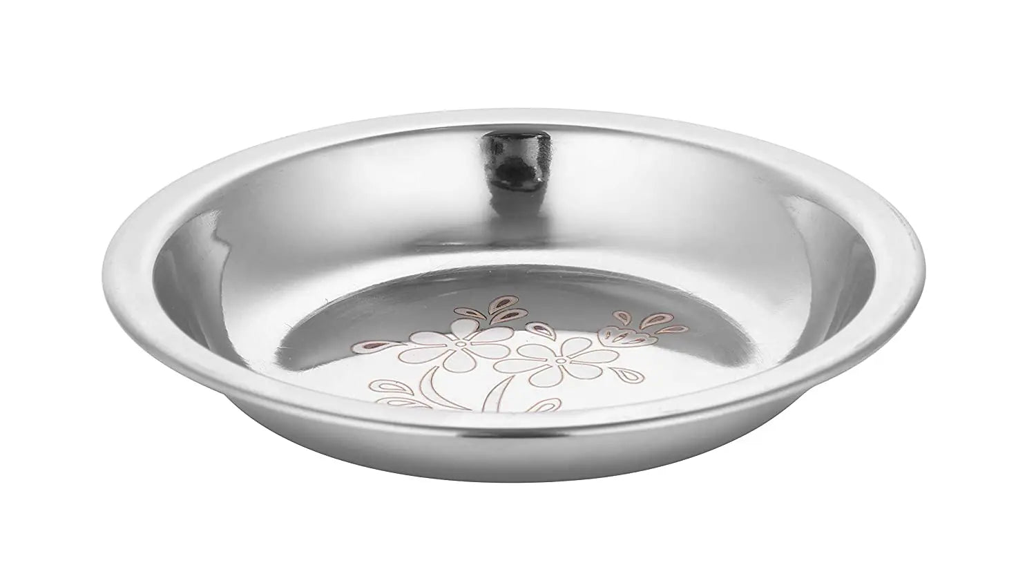 Crockery Wala And Company Stainless Steel Pudding Bowl Sweets Bowl With Laser Finish 5" Inches - 6 Pc - CROCKERY WALA AND COMPANY