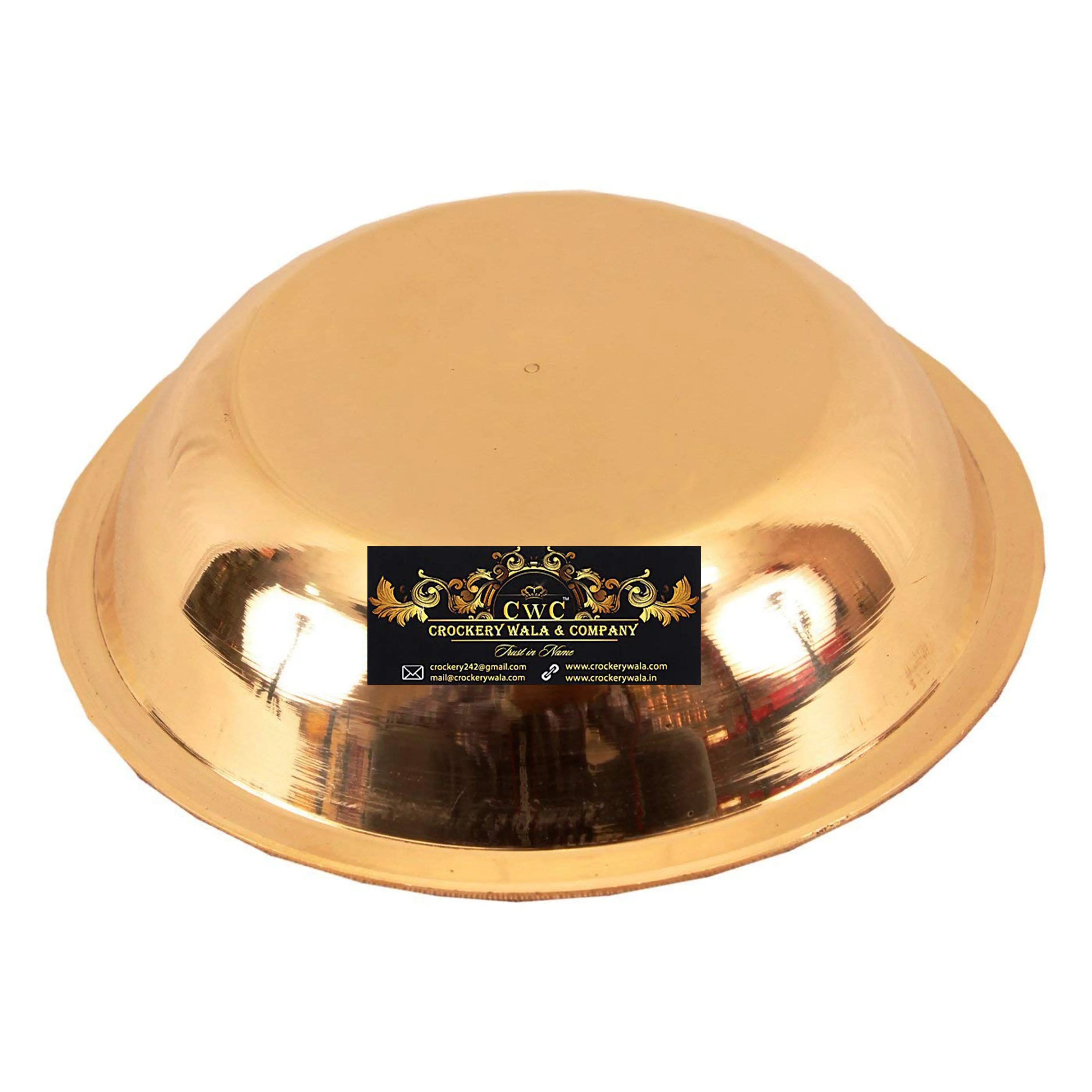 Crockery Wala & Company Brass Serving Bowl 100 ML - Serving Soup Dinnerware Tableware Home Hotel - CROCKERY WALA AND COMPANY