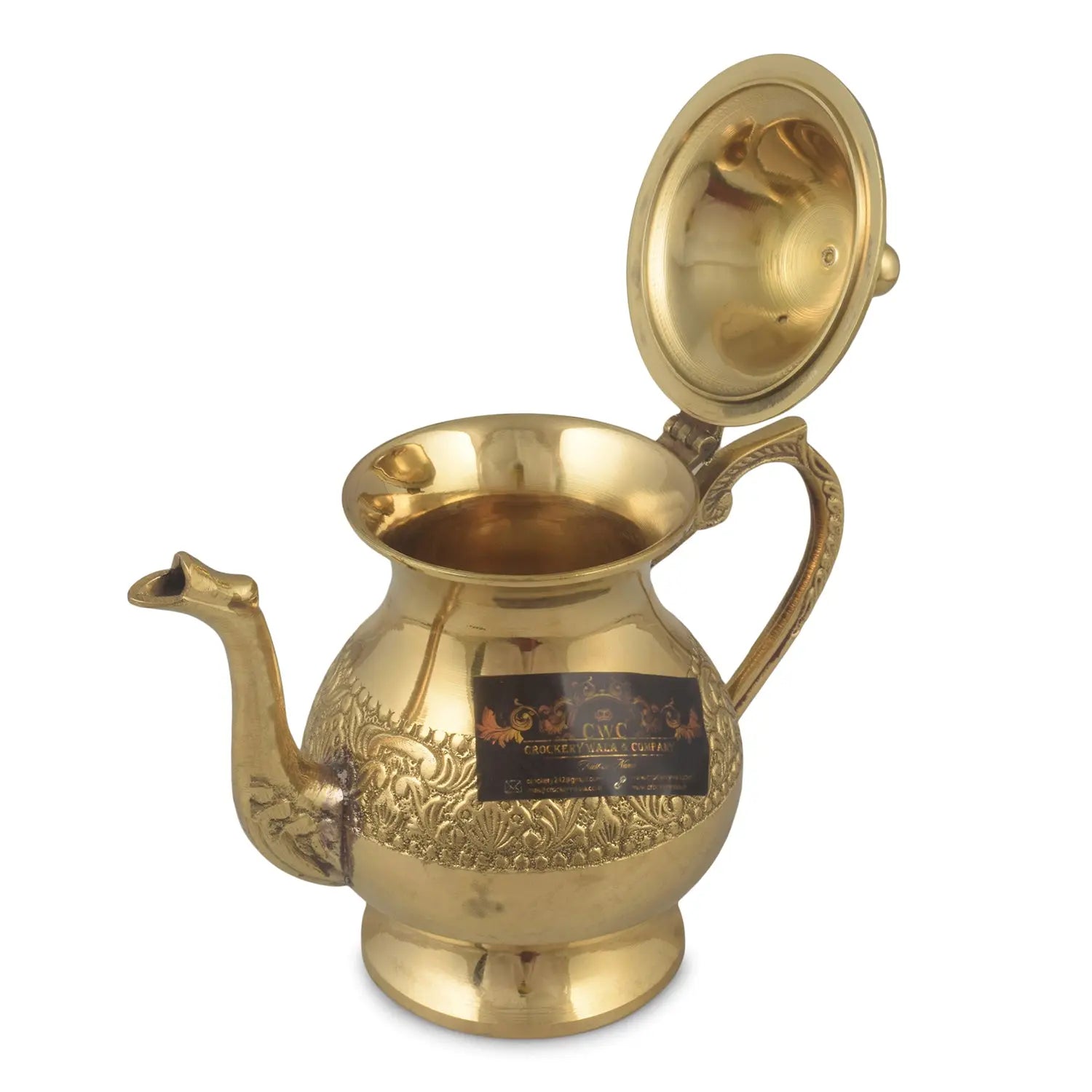 Brass Kettle Royal Mughlai Style Pot - CROCKERY WALA AND COMPANY 
