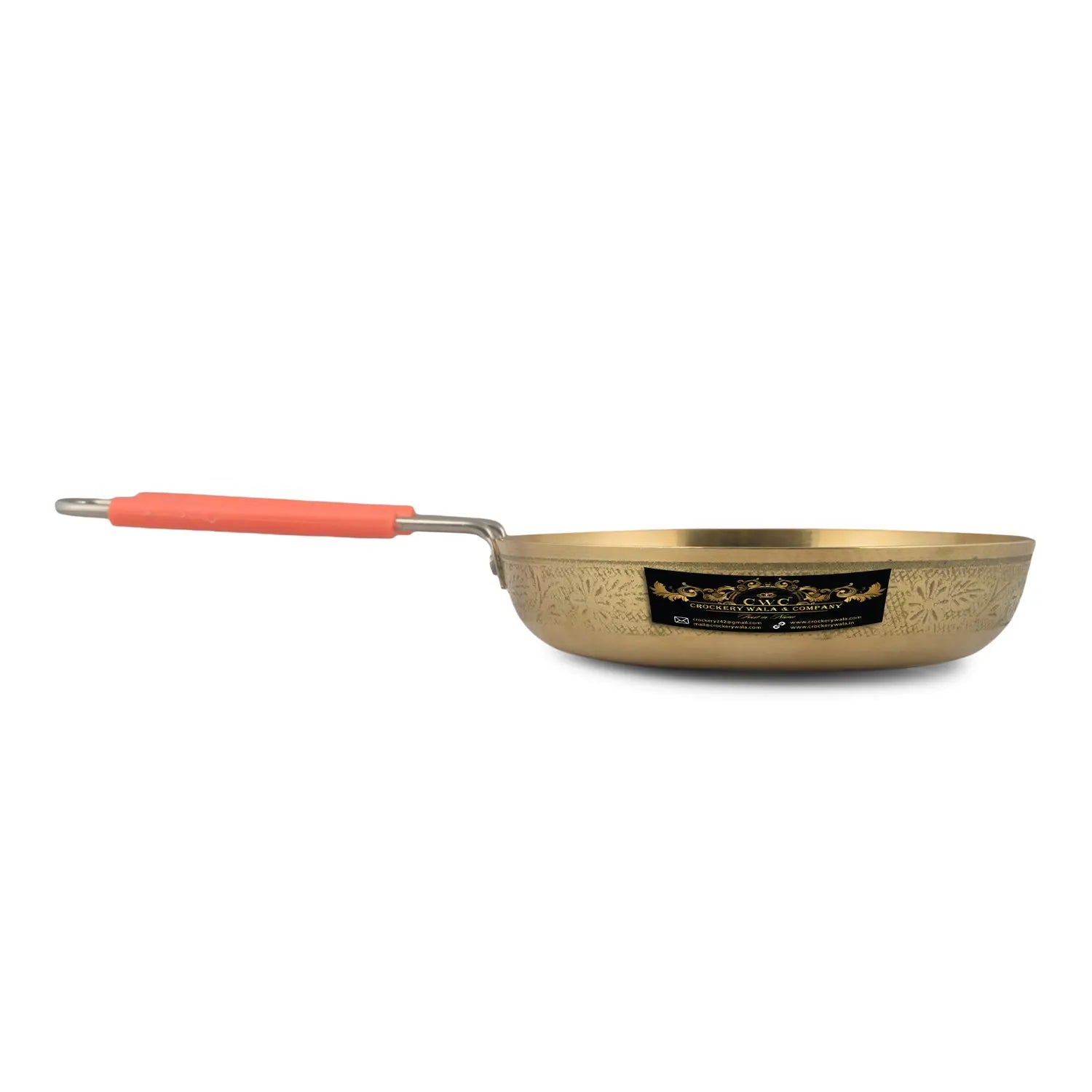 Pure Brass Egg Omelet Frypan For Cooking & Serving Brassware Dinnerware - CROCKERY WALA AND COMPANY 