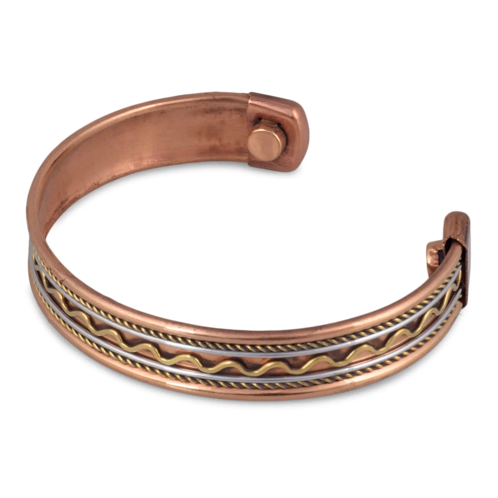 Copy of Crockery Wala & Company Copper Magnetic Bangle/Bracelet For Good Helath Free Size d2 - Crockery Wala And Company