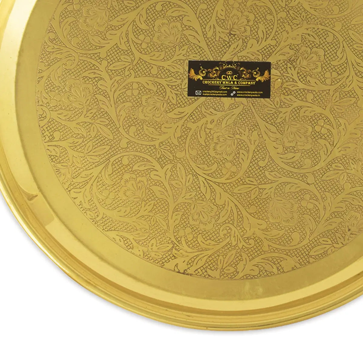 Brass Thali Set Dinner Set Rajwada Design - CROCKERY WALA AND COMPANY