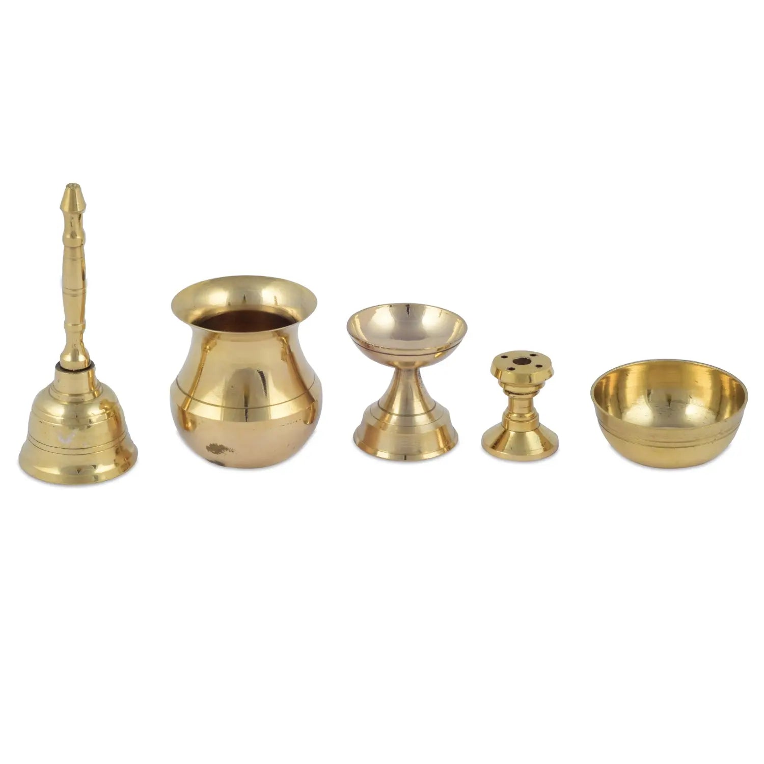 Asthmangal Brass Thali Set for Pooja/lakshmipooja/diwalipooja/gifting - CROCKERY WALA AND COMPANY