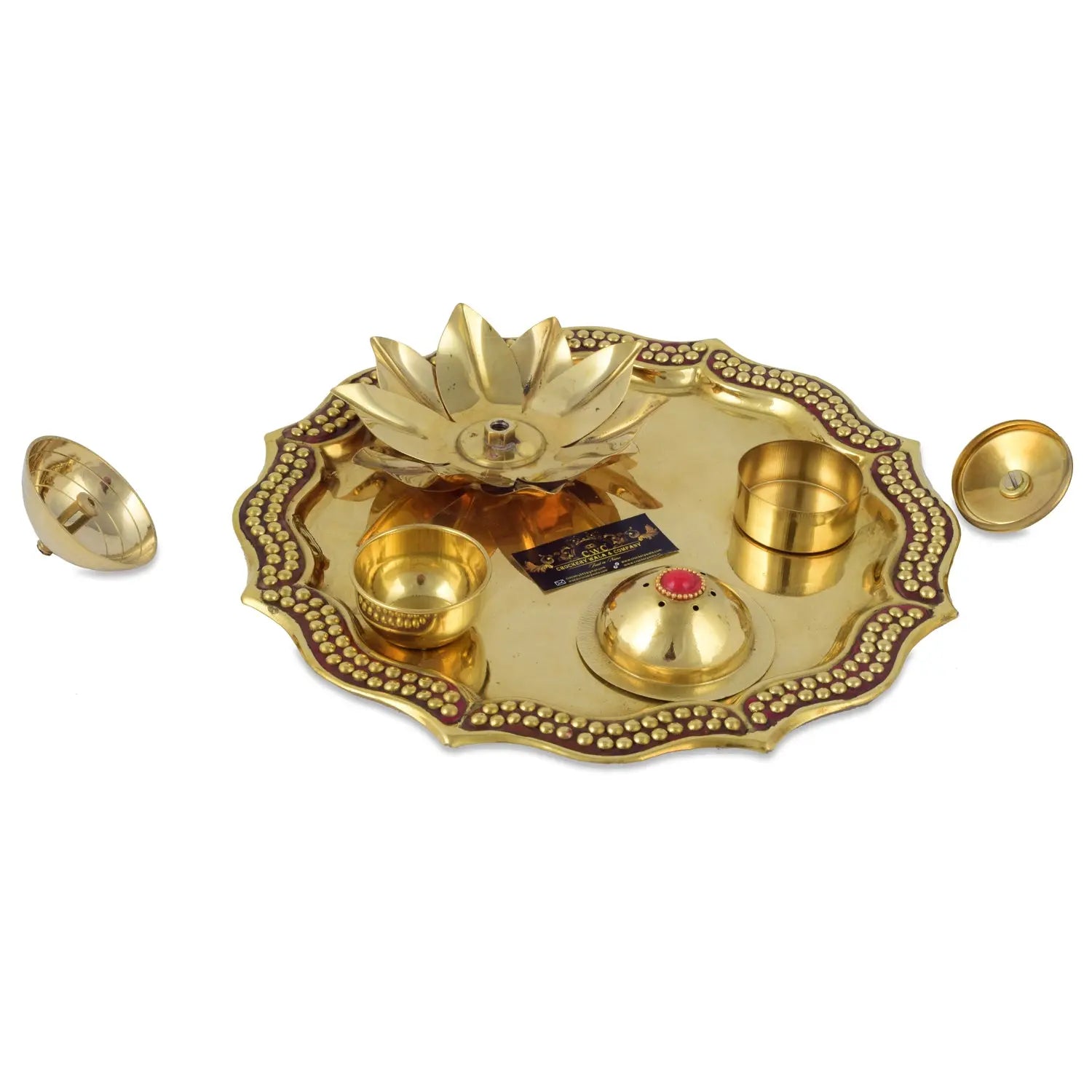 Crockery Wala And Company kamal Pooja Thali Set for Pooja - CROCKERY WALA AND COMPANY