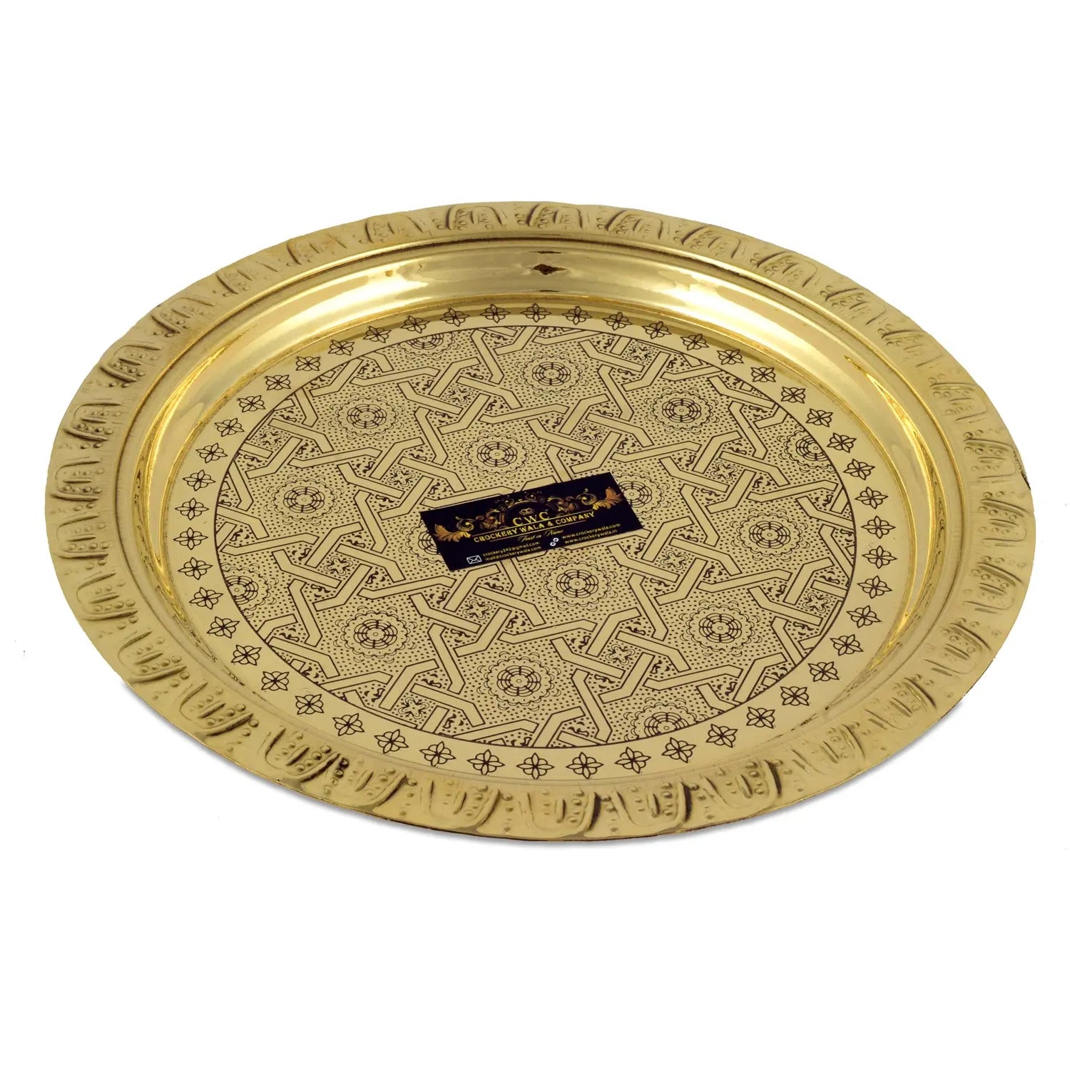 Brass Vastu Thali Set for Pooja helps removing Vastu dosh - CROCKERY WALA AND COMPANY