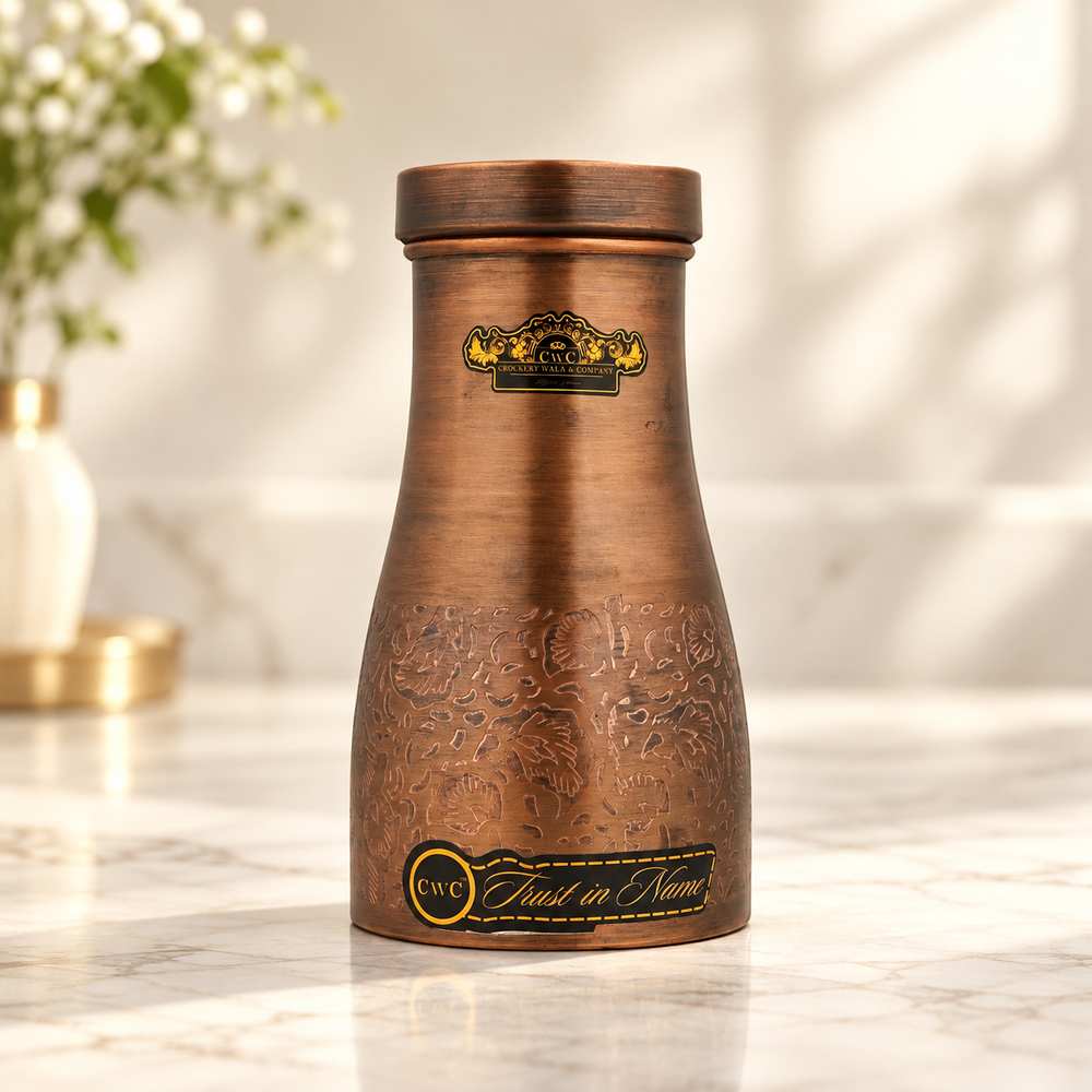 Pure Copper Jar Jug Antique Bedside Water Storage Container