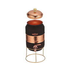 Pure Copper Water Dispenser With Stand Velvet Finish 5 Litres CROCKERY WALA AND COMPANY