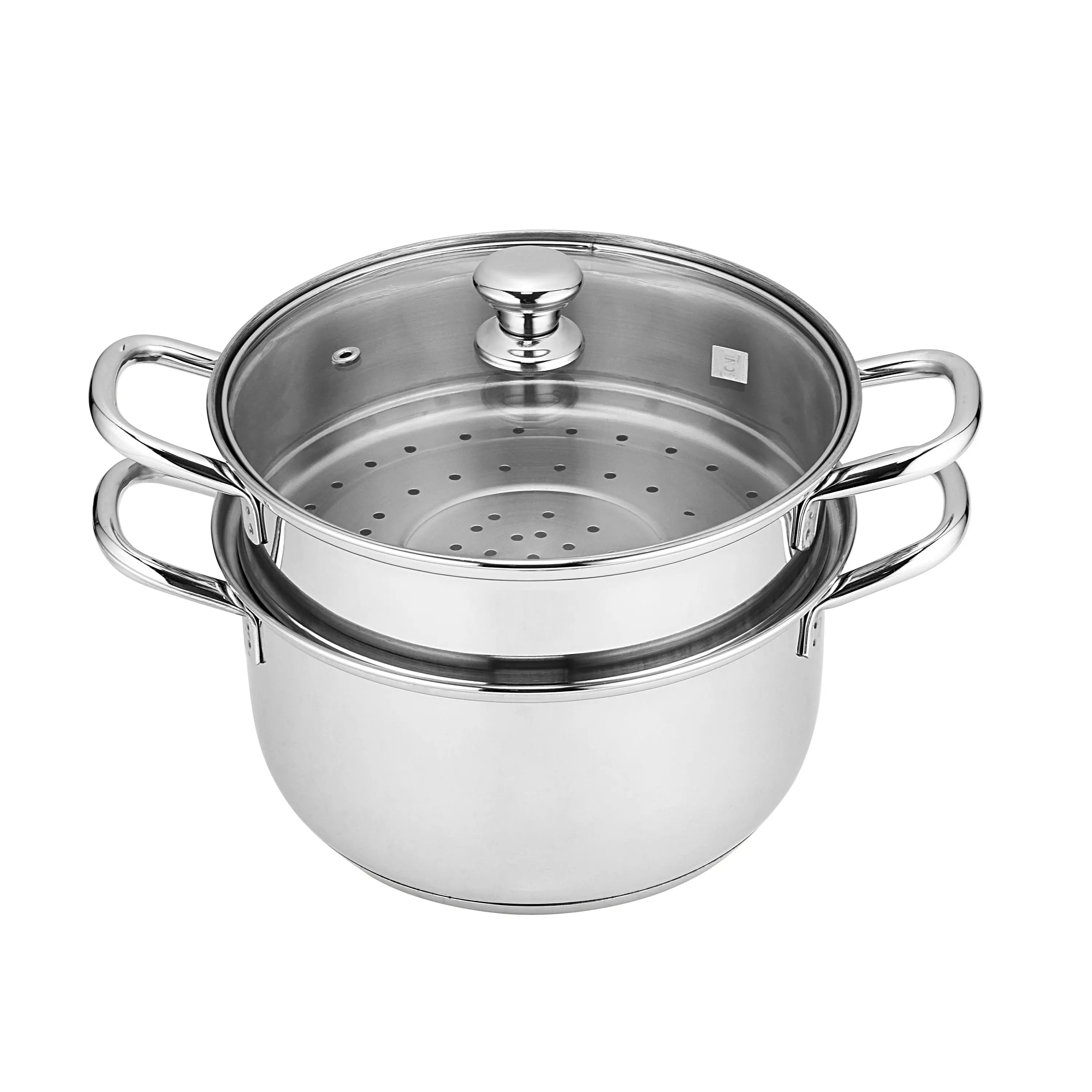 STAINLESS STEEL MOMO  STEAMER 2 TIER - CROCKERY WALA AND COMPANY 