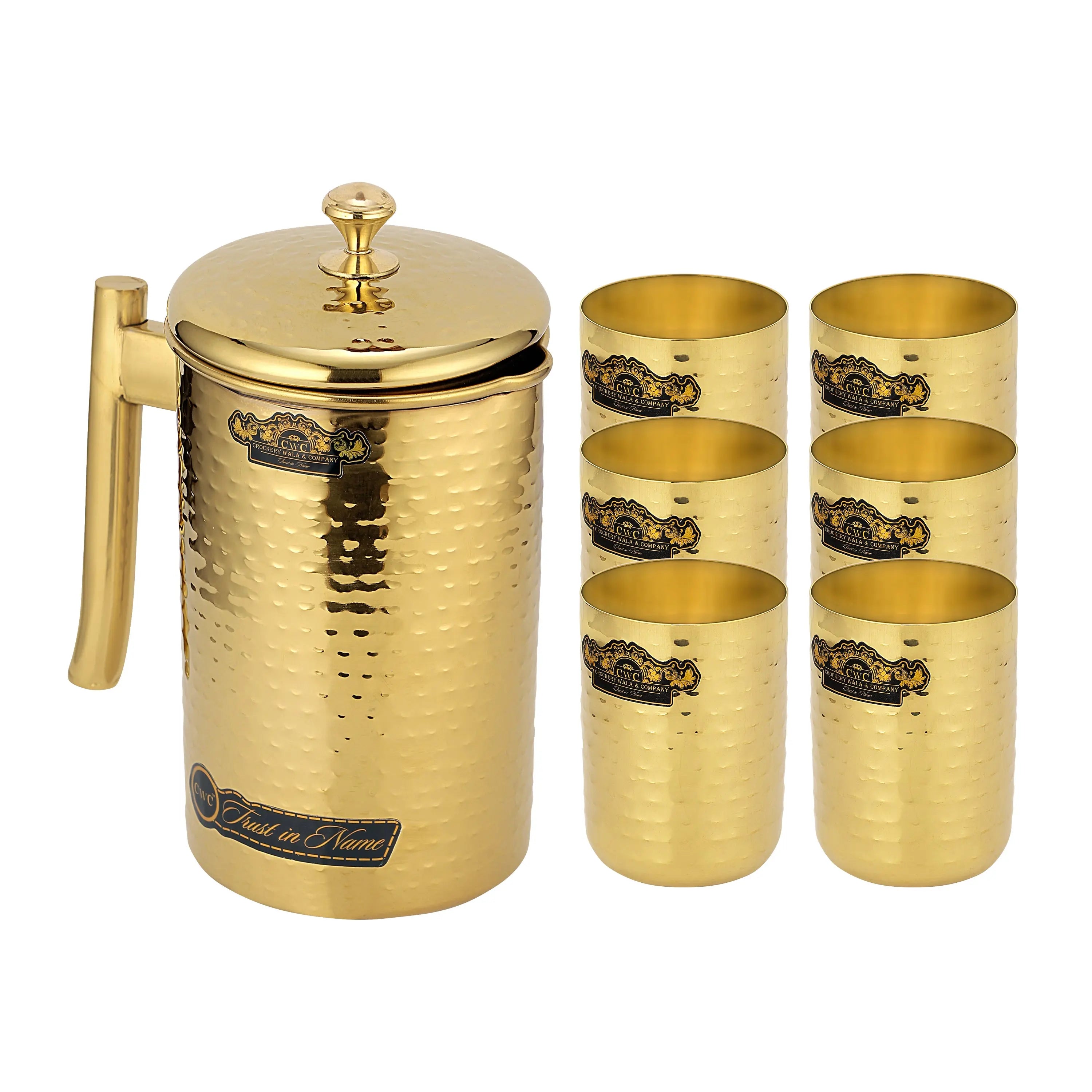 STAINLESS STEEL LEMON SET GOLD PVD 7 PCS - CROCKERY WALA AND COMPANY 