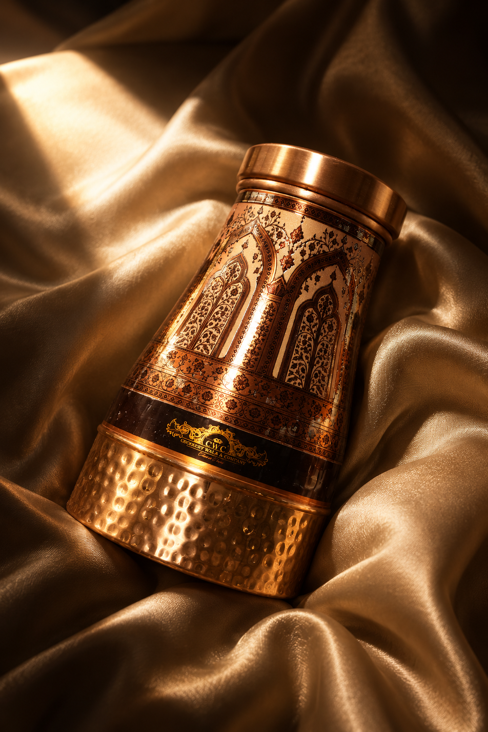 Crockerywala Royal Noor – Heritage Copper Bedside Water Jar