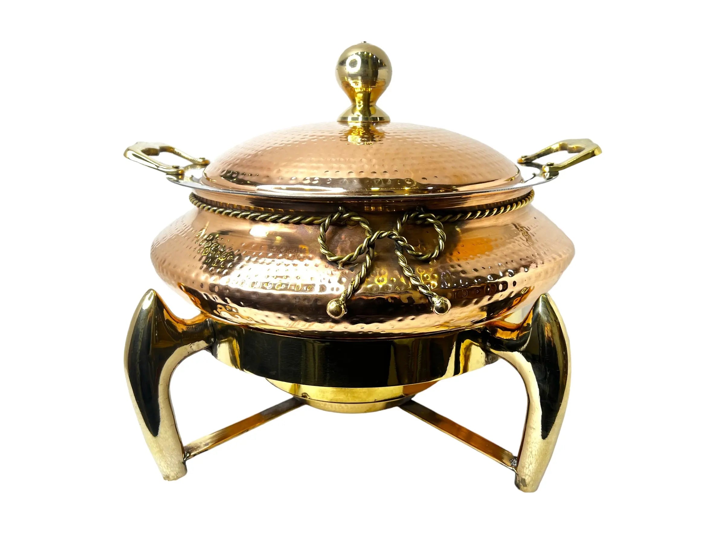 Crockery Wala And Company Pure Copper Chafing Dish New Jersey Style for Parties and functions - CROCKERY WALA AND COMPANY 