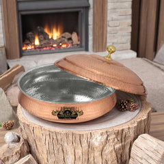 Pure Copper Handi Lagan With Copper Lid For Cooking Crockery Wala And Company
