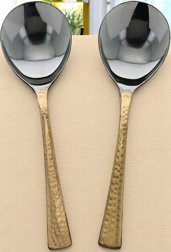 Copper Serving Spoon with Copper Handle for Elegant Dining Crockery Wala And Company Ltd