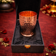 Pure Copper Curve Hammered Glass Set of 1