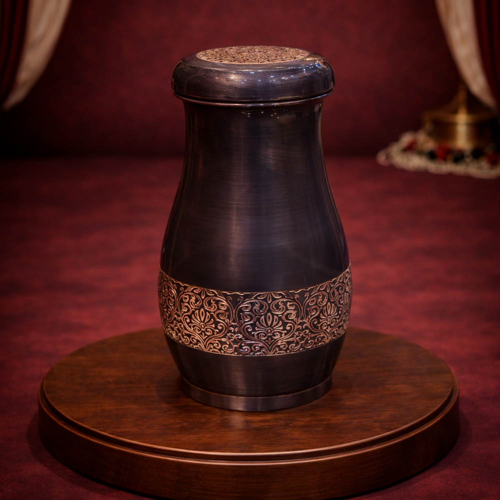 Pure Copper Antique Kalash Jar  All Handwork For Pooja