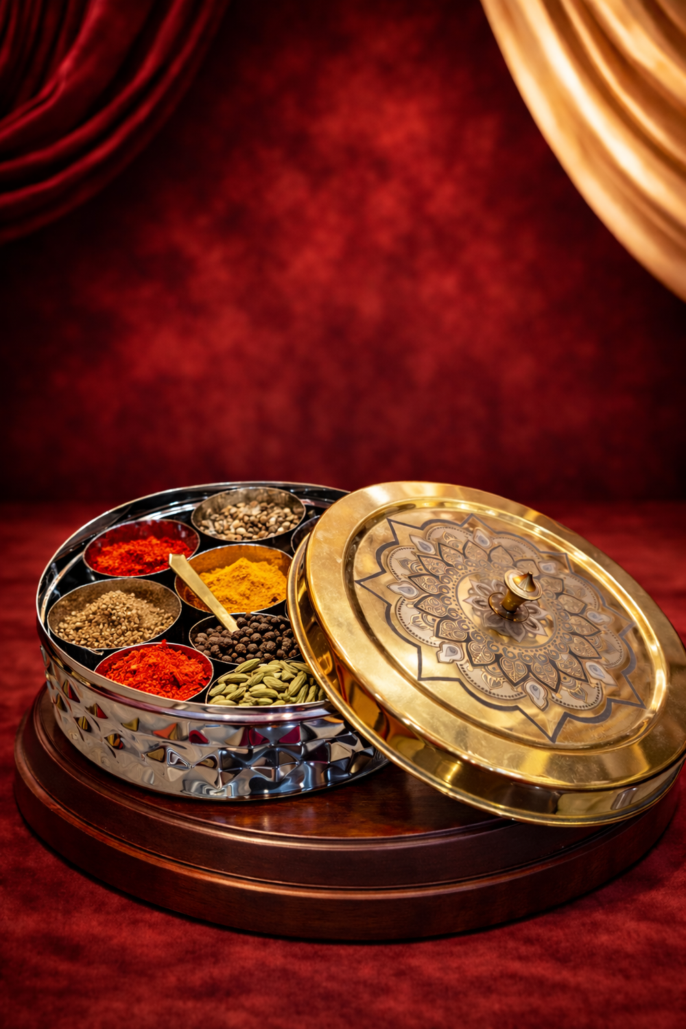 Stainless Steel PVD Masala Box Designer For Smart Kitchens and Homes