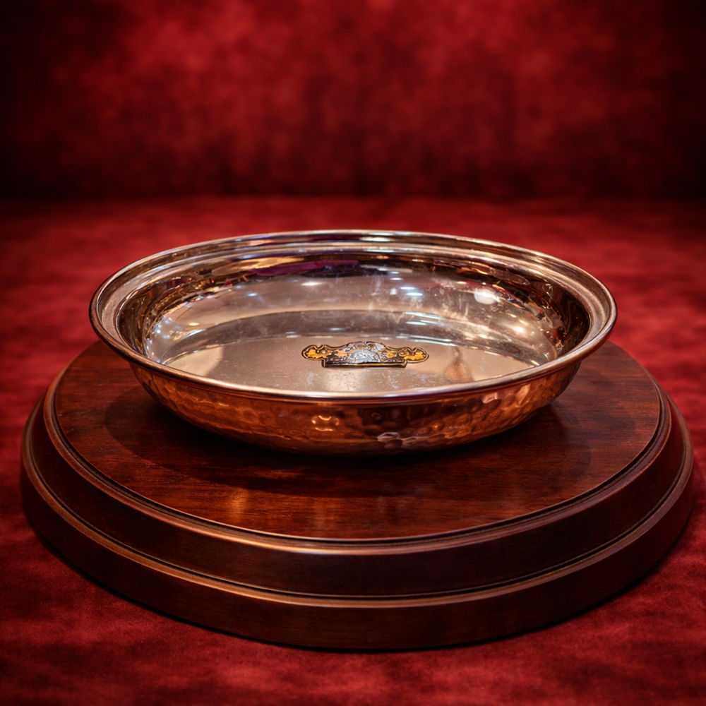 Pure CopperSteel Oval Entrée Dish