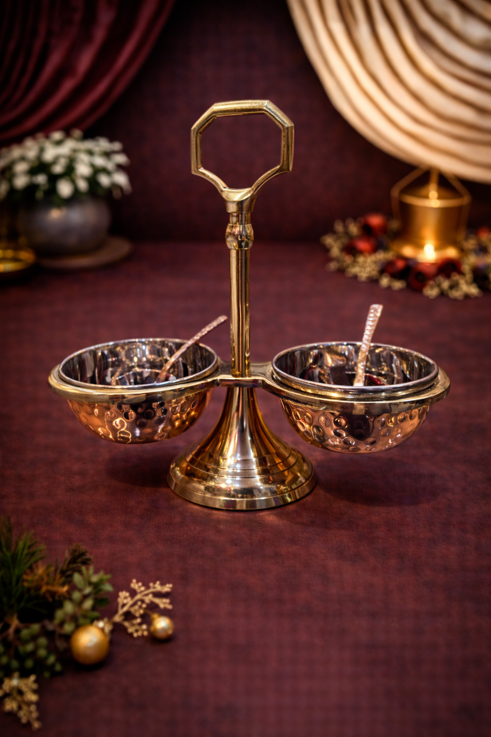 Crockery Wala & Company Copper Condiment Pickle Bowl Set