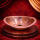 Pure Copper Bread Basket-Oval Hammer For Serving Chapatis Nans And Other Breads