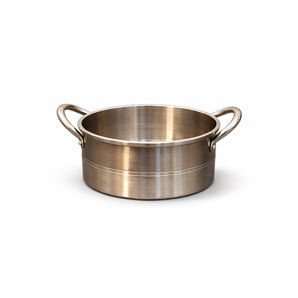 Pure Bronze Sauce Pot - Matte Finish With Both Side Handles