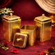Exquisite Pure Brass Hammered Container for Luxury Storage