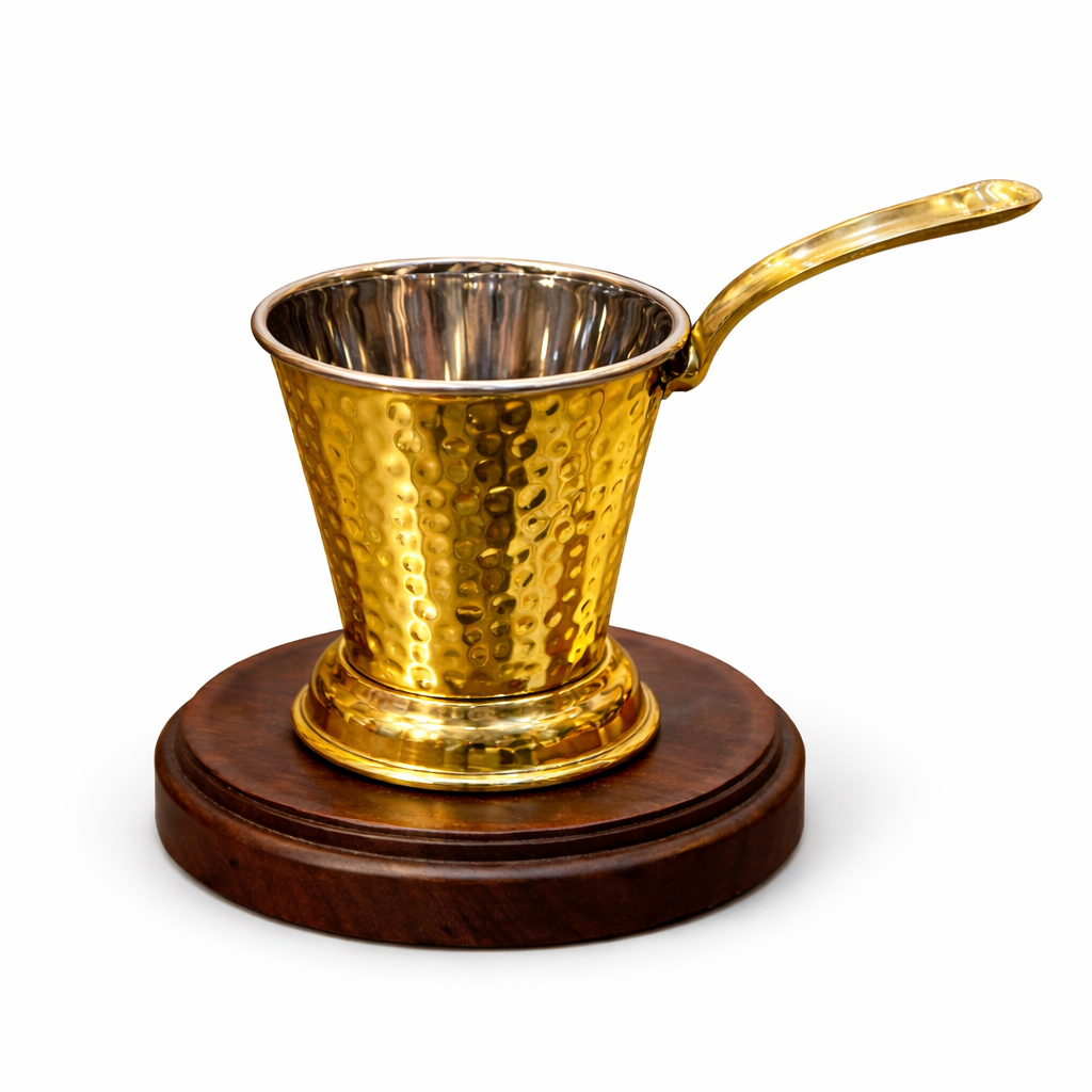 Pure Brass Steel Serving Bucket - Unique Elegance for Your Table