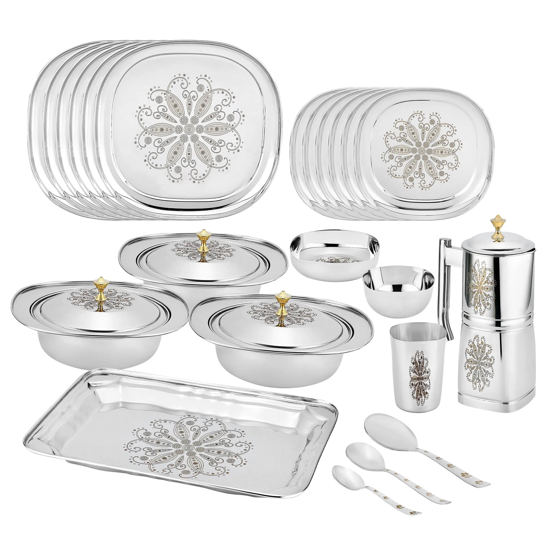Dinner set steel price list clearance