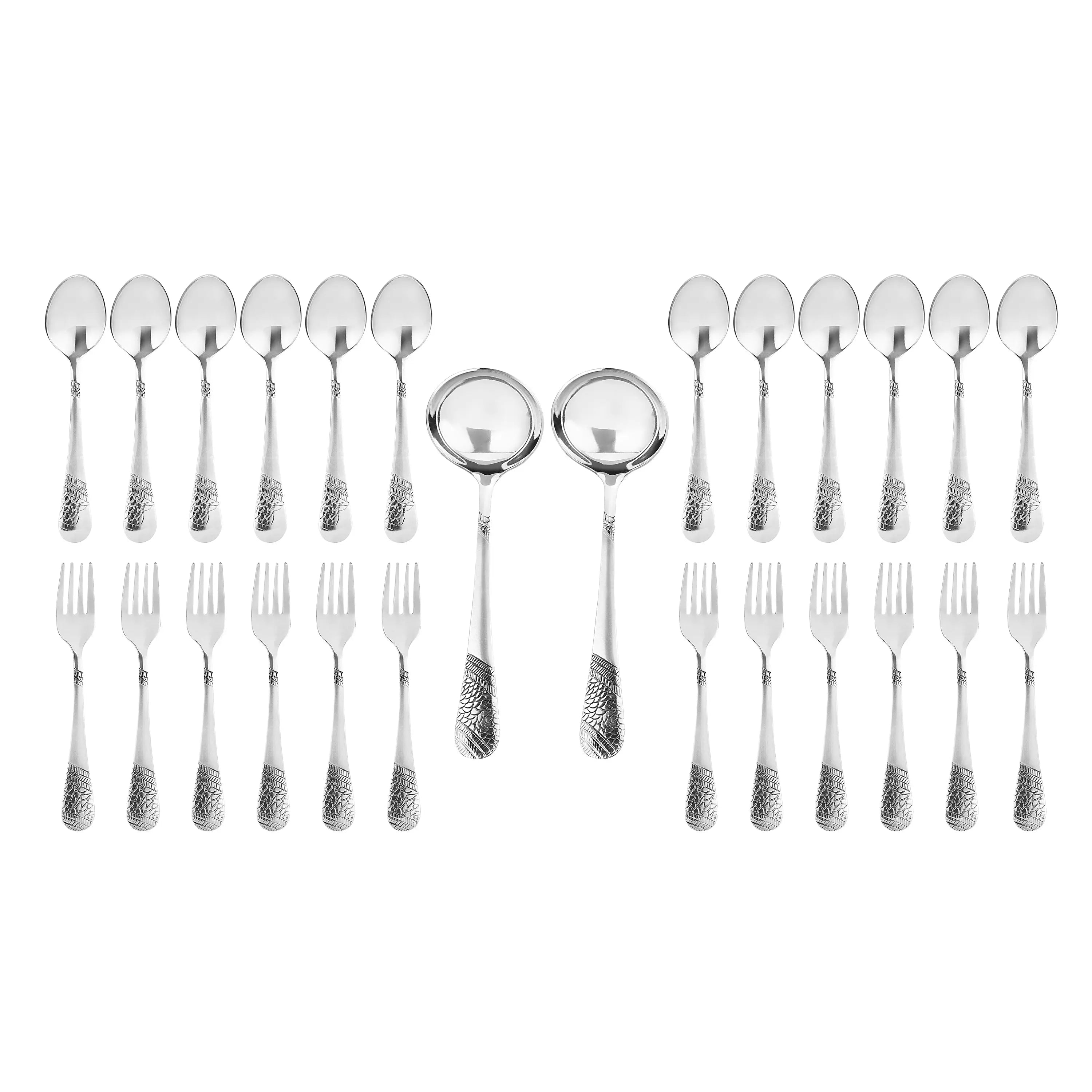 STAINLESS STEEL CUTTLERY 12 G SET -26 PCS WITH VELVET BOX - CROCKERY WALA AND COMPANY 