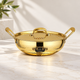 Premium Brass Karhai With Lid Tinned Inside Finish