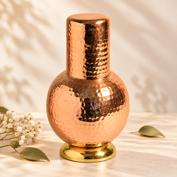 Copper Bedside Carafe Jar