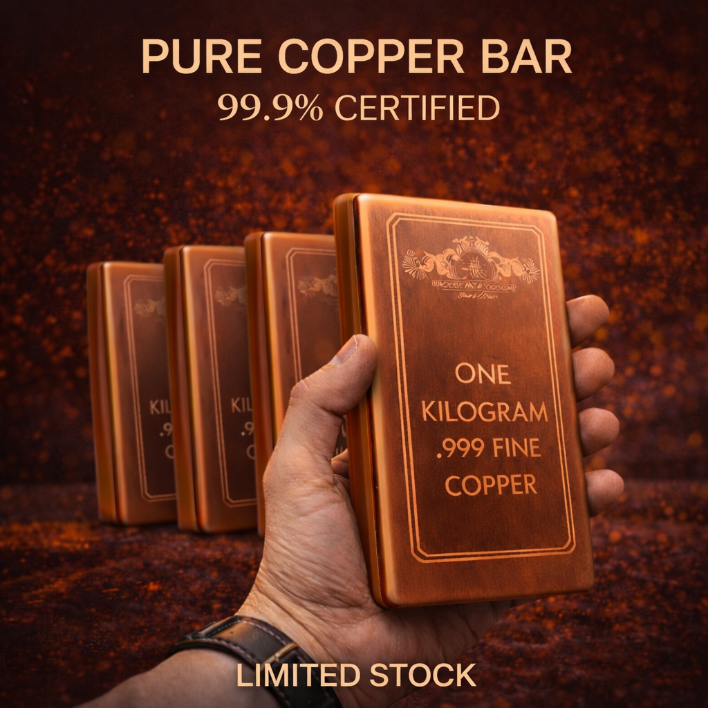 Pure Copper Bars – 5 KG Set (5 x 1 KG) | 99.9% Pure Copper