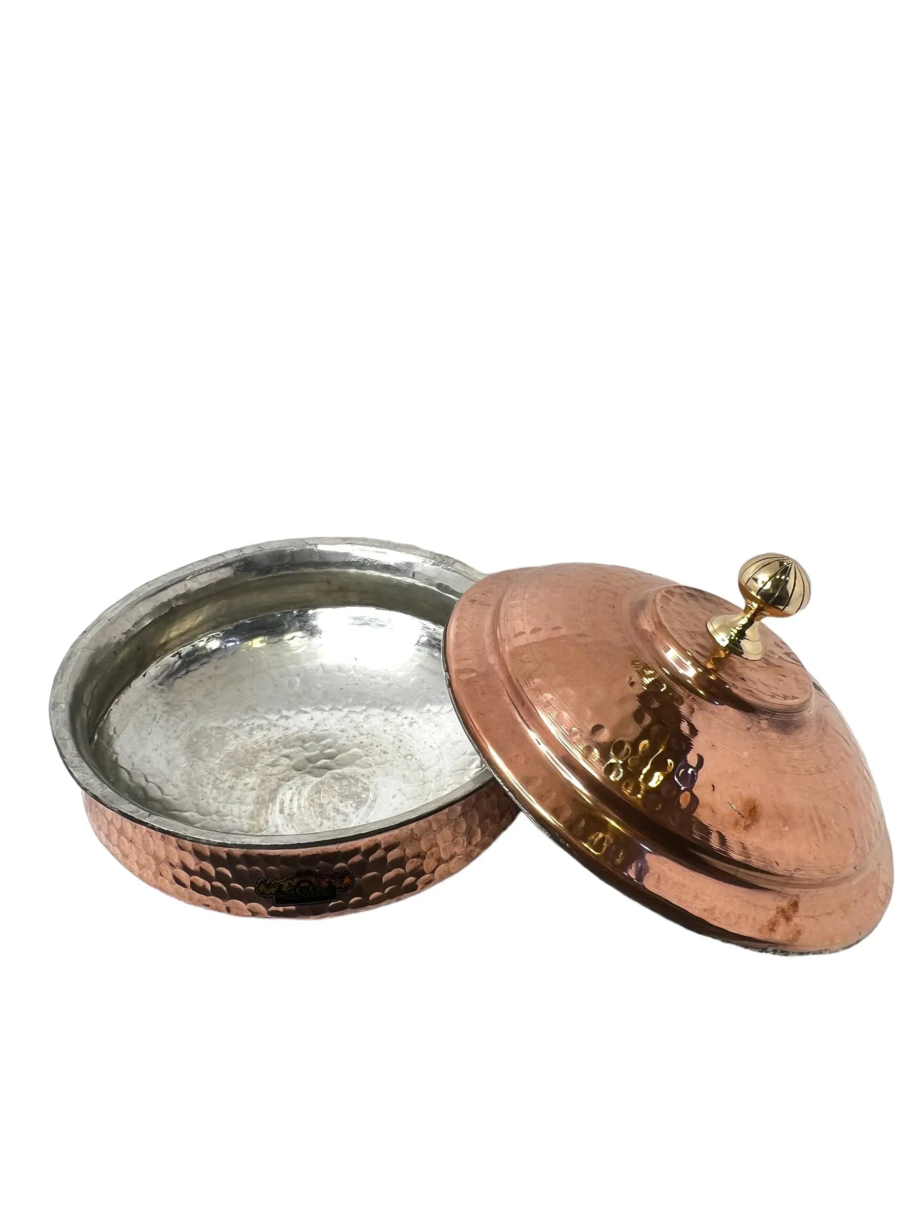 Pure Copper Handi Lagan With Copper Lid For Cooking - CROCKERY WALA AND COMPANY 