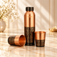 Copper Bottle Half Antique Set - Pure Copper