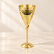 Pure Brass Embossed Goblet Champagne Wine Glass for Parties