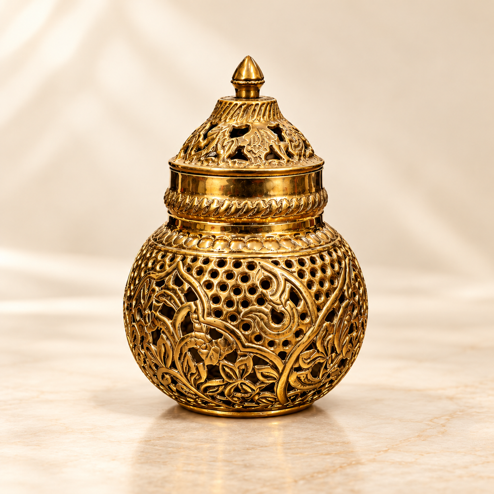 Pure  Brass Oil Lamp Diya Garhi Lota For Sacred Spaces