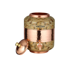 Pure Copper Dispenser Meena Finish Designer 5 Litres CROCKERY WALA AND COMPANY