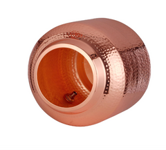 Pure Copper Water Pot Matka Dispenser With Tap Hammered Finish CROCKERY WALA AND COMPANY