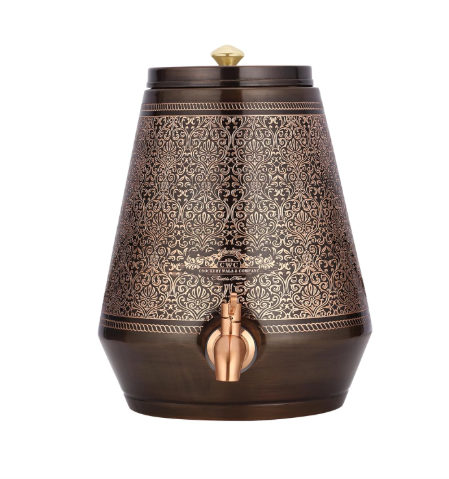 Pure Copper Dispenser 5 Litres Paradise for Home Use CROCKERY WALA AND COMPANY