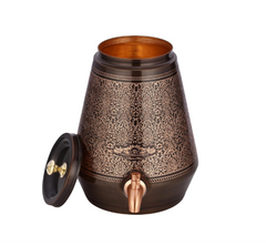 Pure Copper Dispenser 5 Litres Paradise for Home Use CROCKERY WALA AND COMPANY